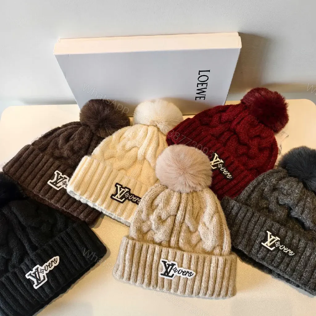 View 11 of Cozy Knit Beanie: Lux Texture, Padded LV-Inspired Pom