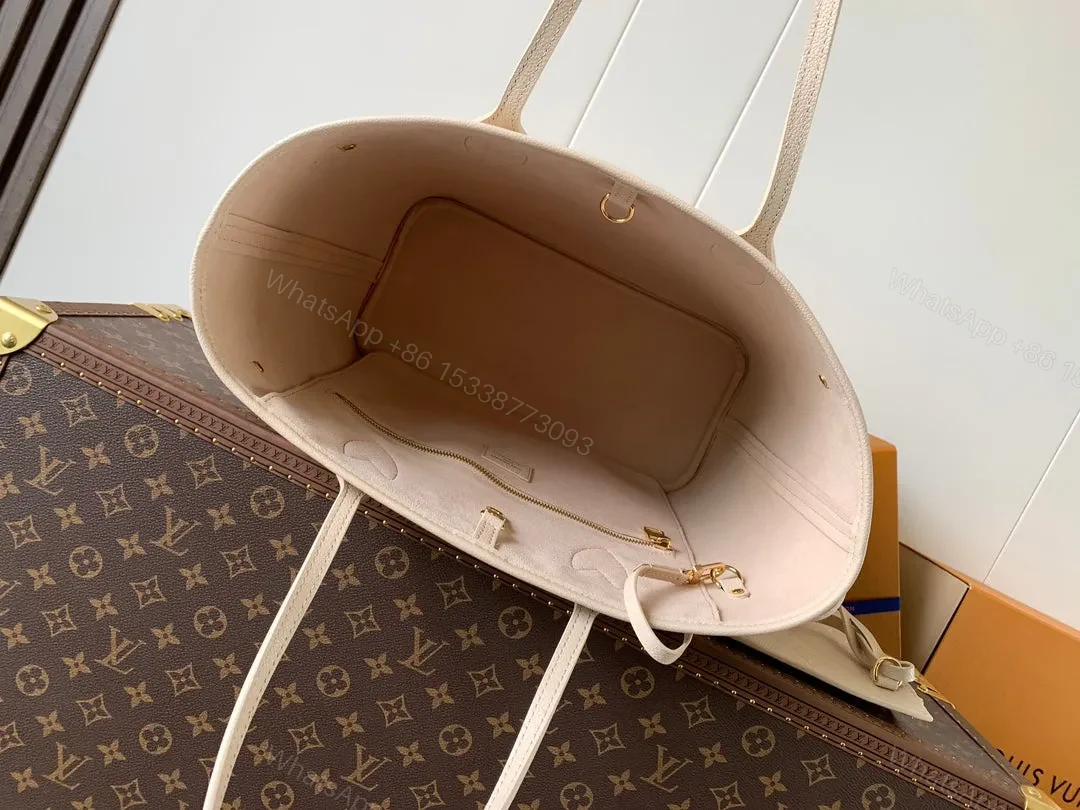 View 7 of LV NEVERFULL 32 LIGHT BEIGE MONOGRAM EMPREINTE LEATHER