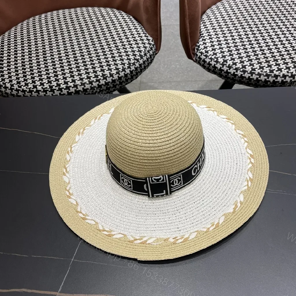 View 11 of Chic Straw Panama Hat with Signature Ribbon, Sun-Ready Elevation