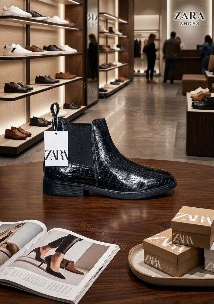 Zara Croco Chelsea Boots First Copy — Men's | COD India — view 1