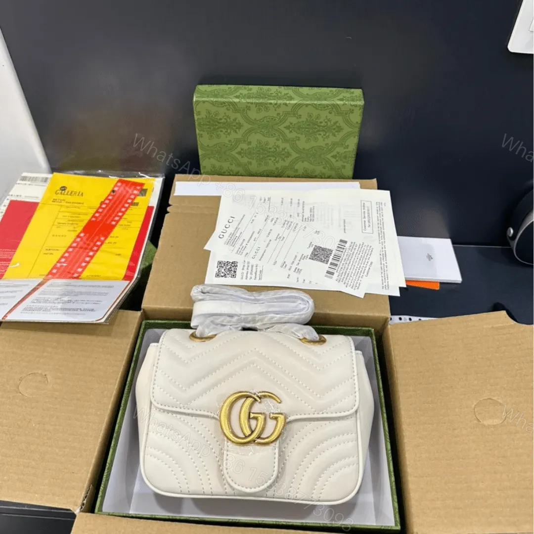 Gucci Marmont High Quality White Women’s Handbag 22cm — view 1