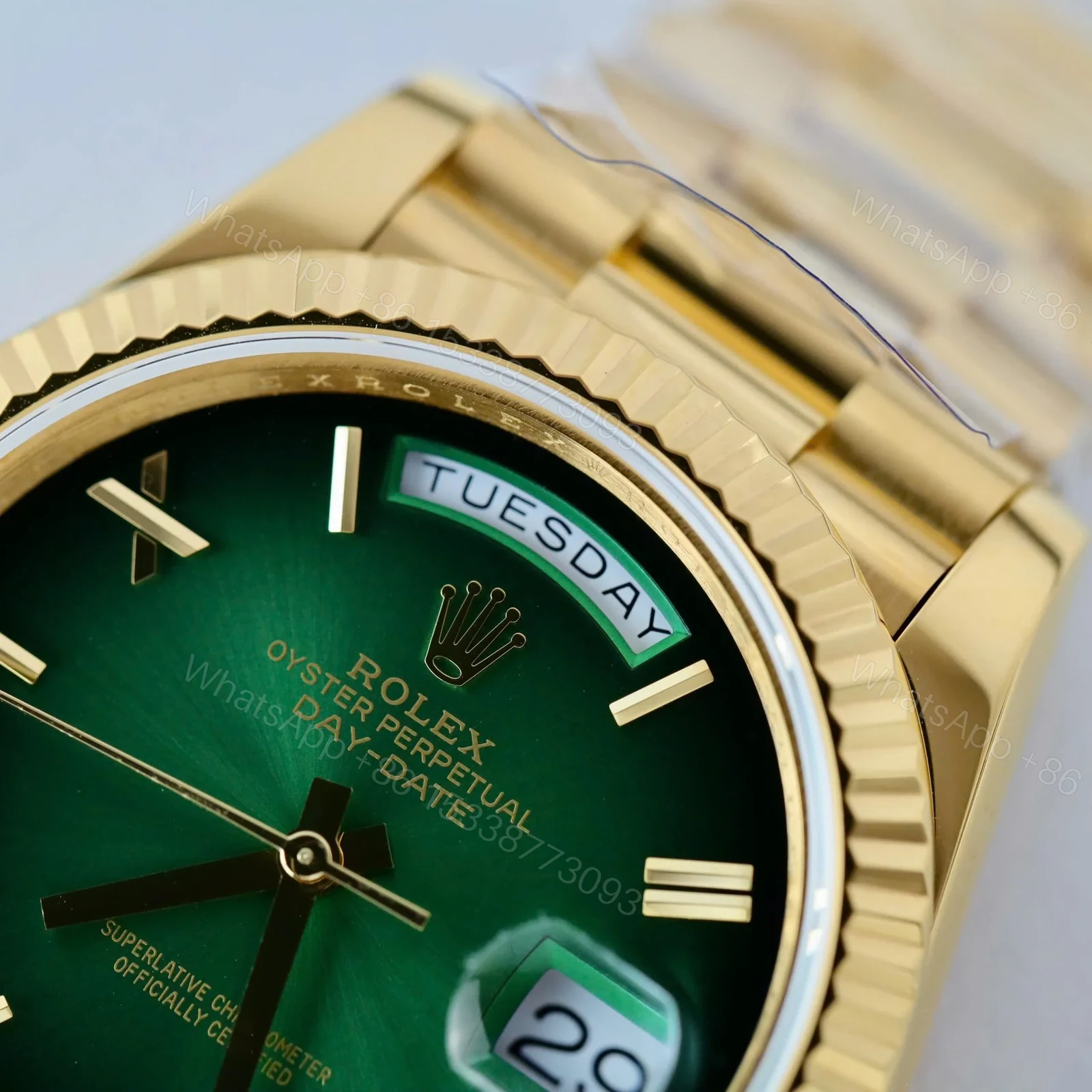 View 5 of Superclone Rolex Day-Date Green Ombré Dial 228238-0069 40 mm