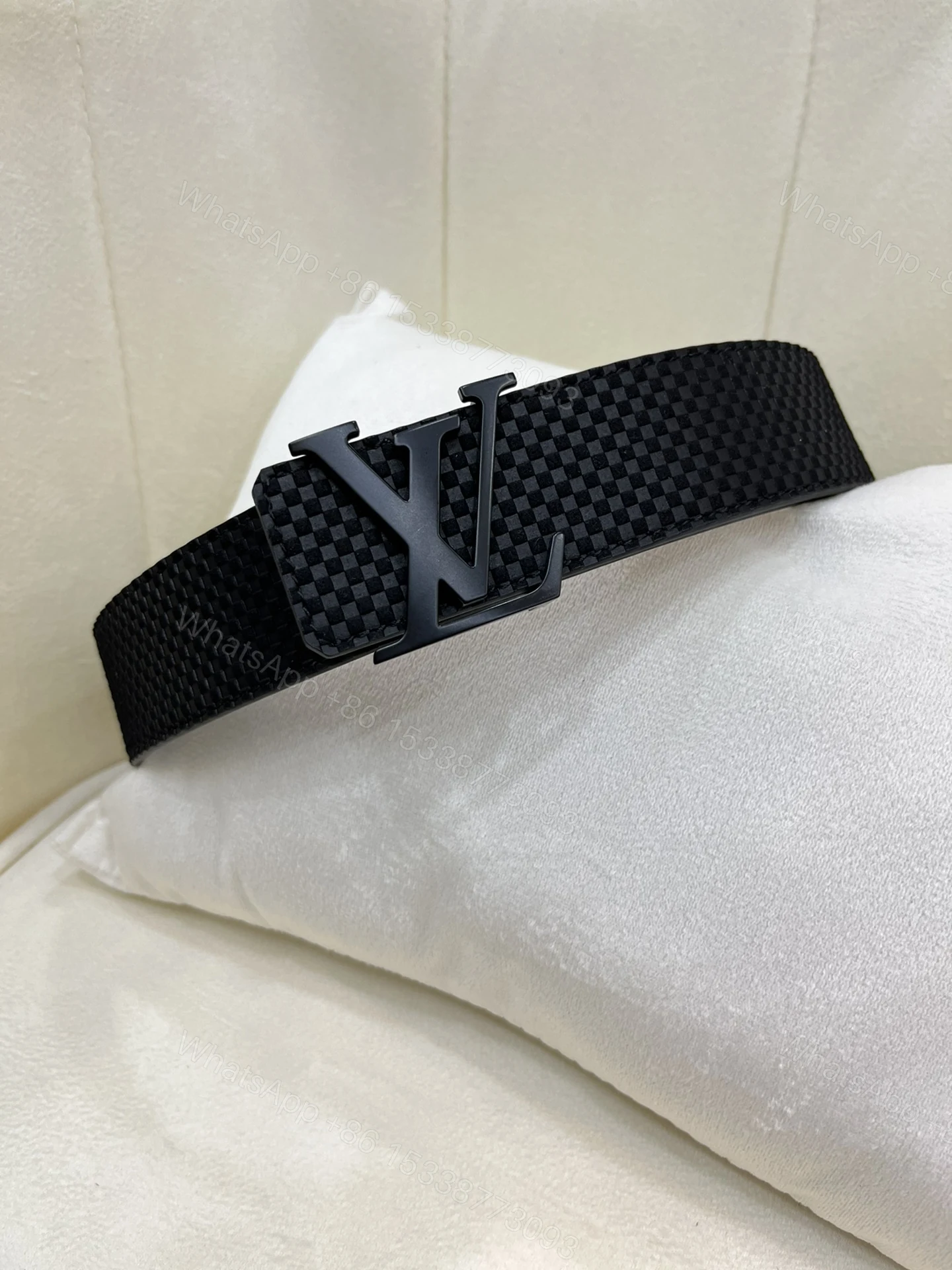 LV 高仿 男款 Monogram皮帶 金屬扣頭高級質感款 — view 1