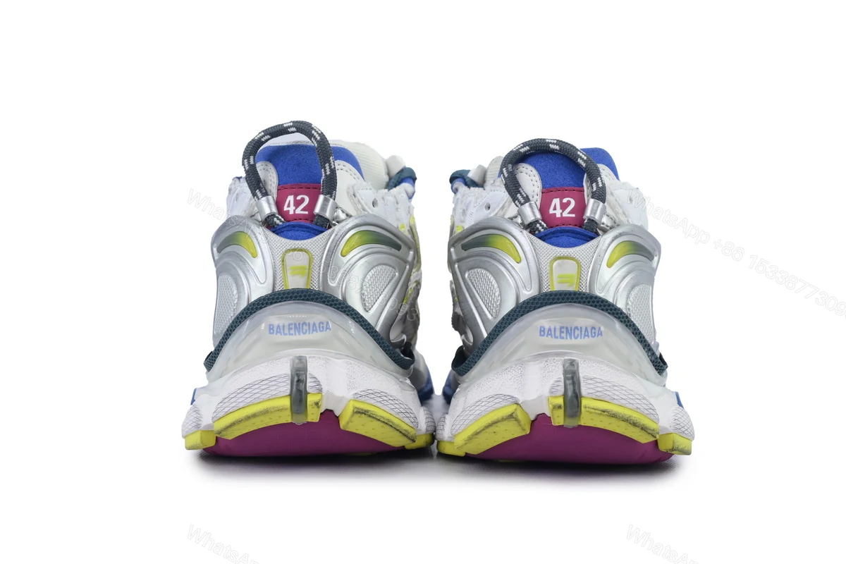View 2 of Balenciaga Runner Sneaker 'White Purple Blue' 772767 W3RMU 9547