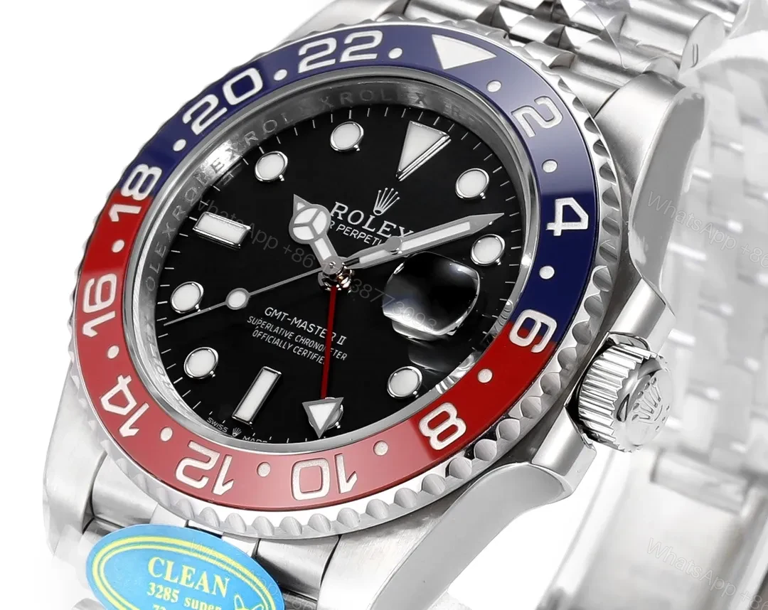 View 3 of OW Factory Clean Factory ROLEX GMT-Master II Steel Black Dial Watch