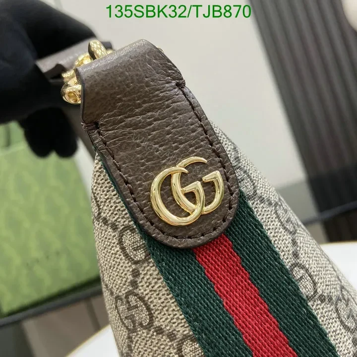 View 6 of Gucci Ophidia Super Mini Shoulder Bag in Beige and Ebony GG Supreme Canvas 79585