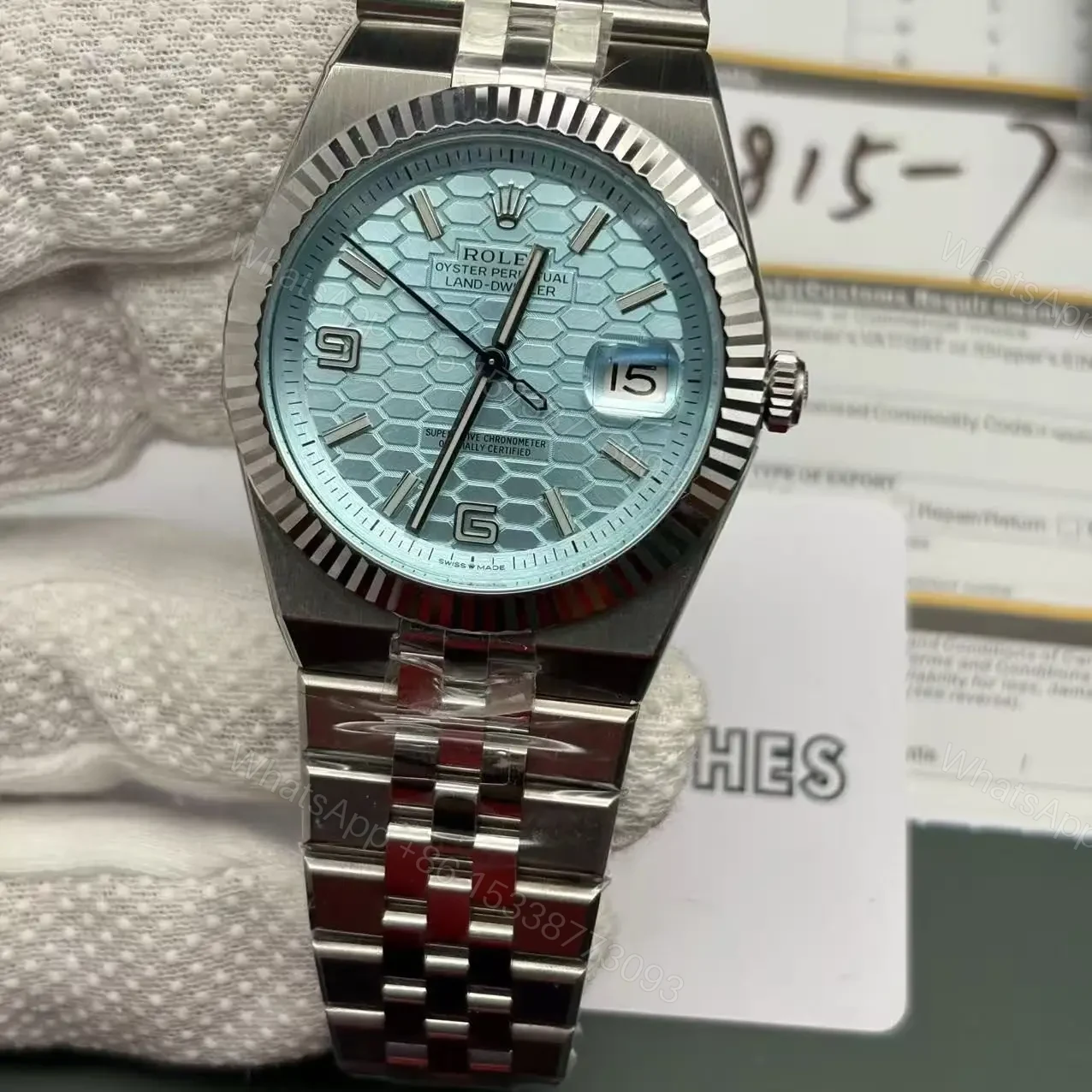 View 3 of Replica Rolex Land Dweller 40 mm Oystersteel