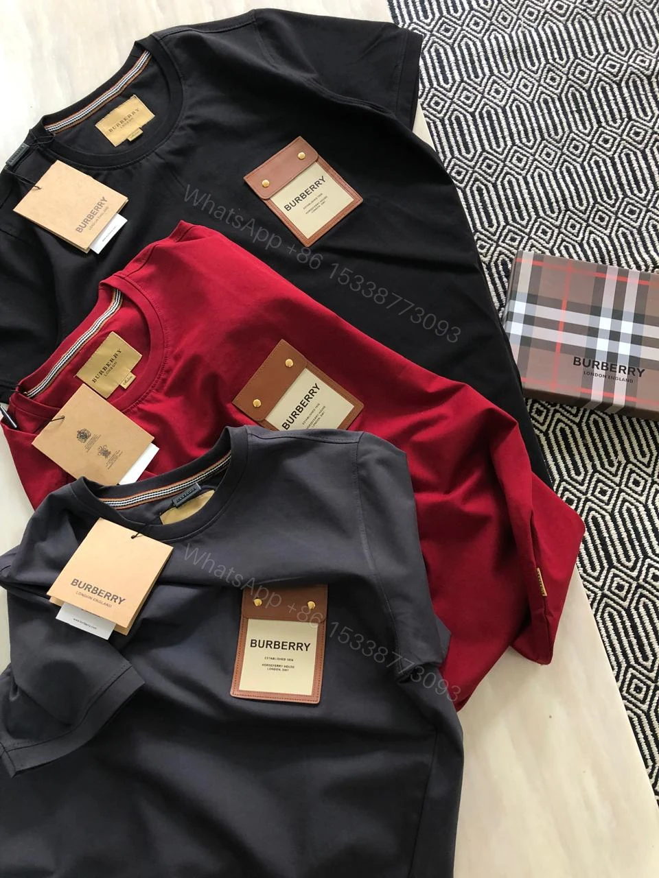 View 10 of First Copy Burberry Cotton Lycra Tee