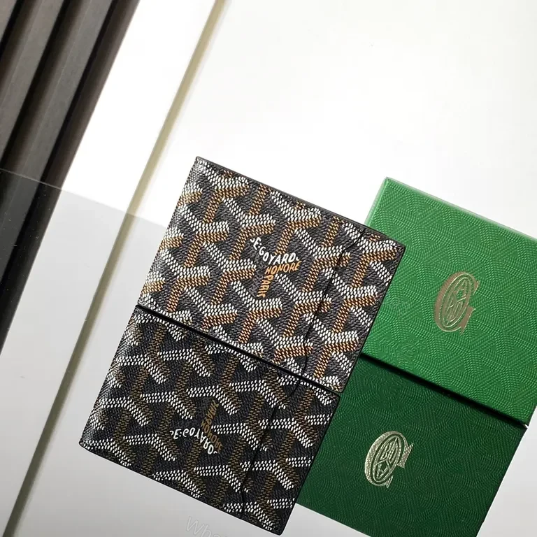 Structured Patterned Wallet: Goyard-Inspired Texture, Luxury Style — view 1