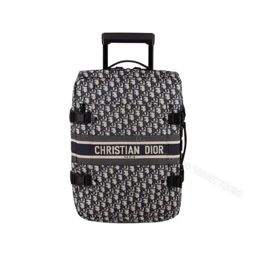 Travel Suitcase Blue Dior Oblique Technical Jacquard — view 1