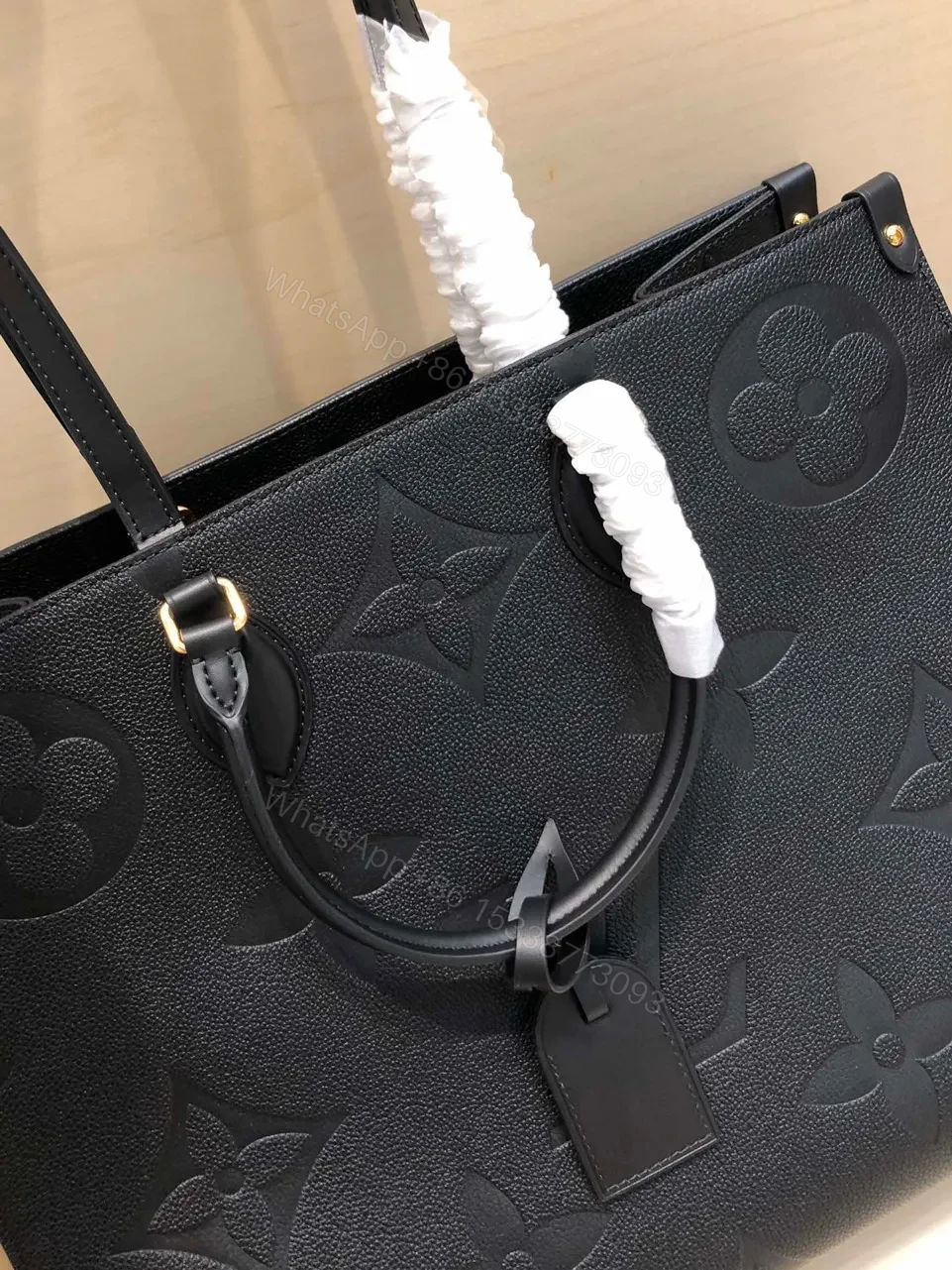 View 2 of Louis Vuitton LV On The Go PM Tote Bag Replica 1:1 Black Handbags 35cm