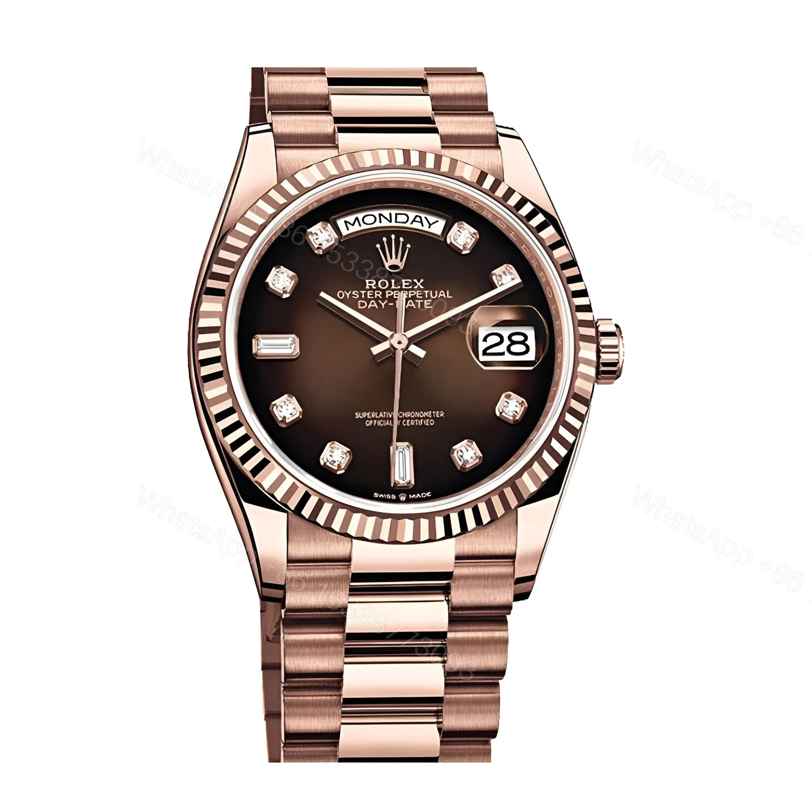 View 2 of Rolex Day-Date 128235-0037 Brown Ombre Dial Replica