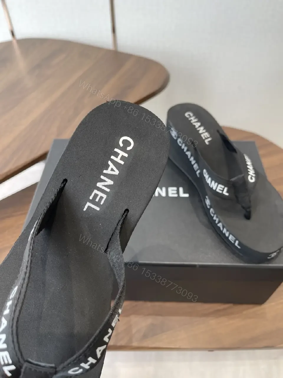 View 3 of Minimalist Luxury Flip-Flops with Premium Straps - Black, EVA