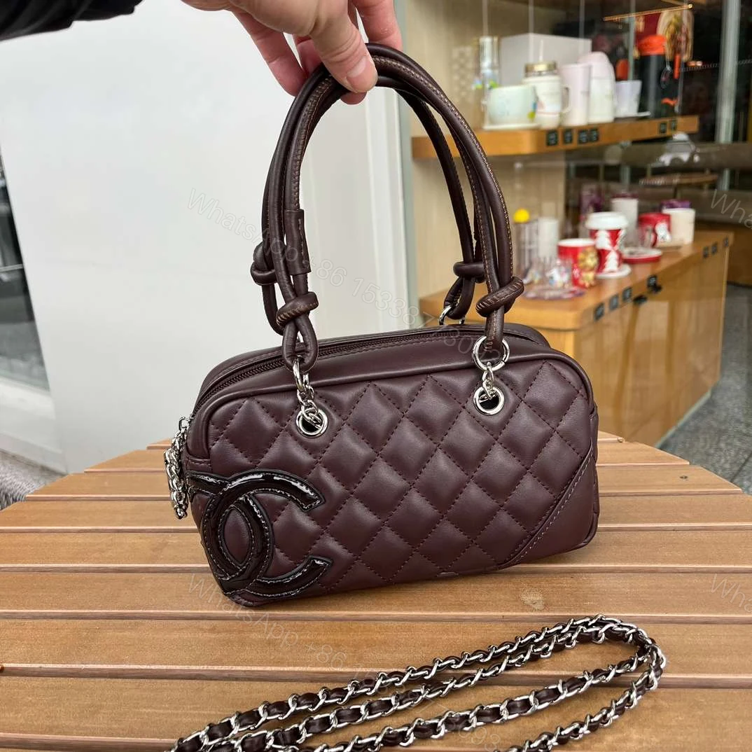 View 7 of Chanel Brown Cambon Ligne Shoulder Bag Dark brown