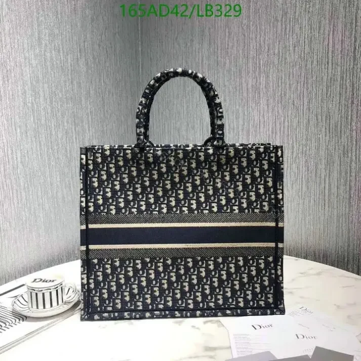 View 4 of Large Replica Dior Book Tote Handbag in Embroidered Canvas HKL478