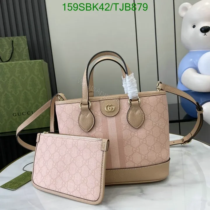 View 30 of Gucci Dusty Pink GG Supreme Canvas and Leather Mini Tote Bag ML75396