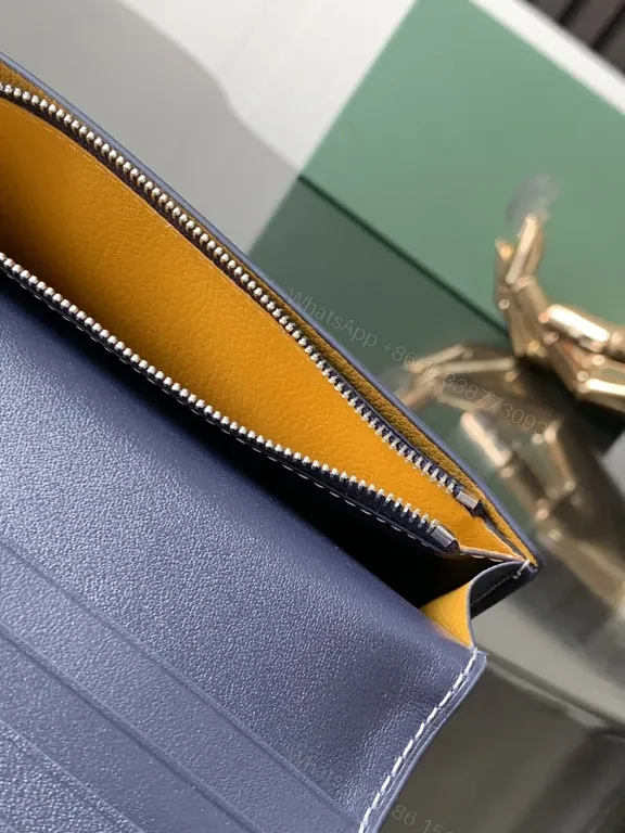 View 6 of Blue Goyard-Patterned Long Wallet: All-Day Organization