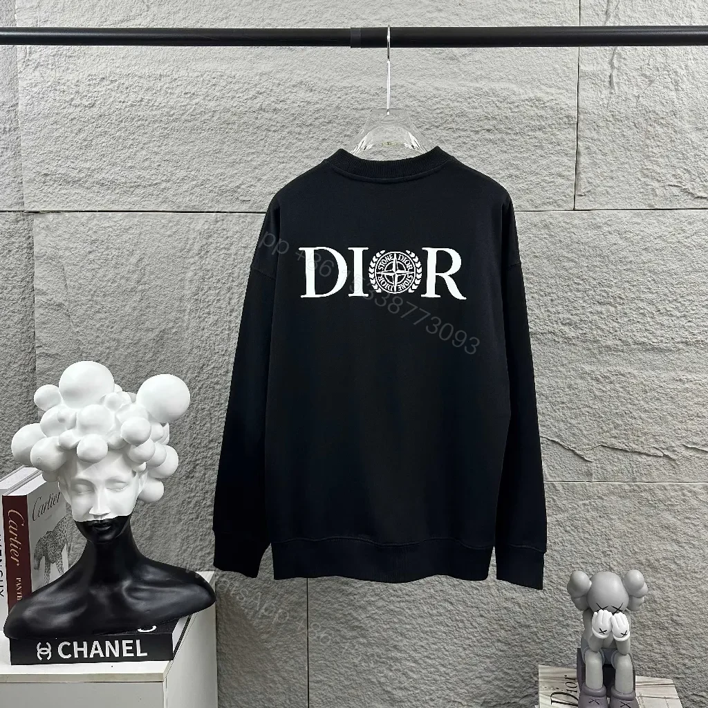 Bold Back DIOR Crest Sweatshirt: Luxe Streetwear — view 1