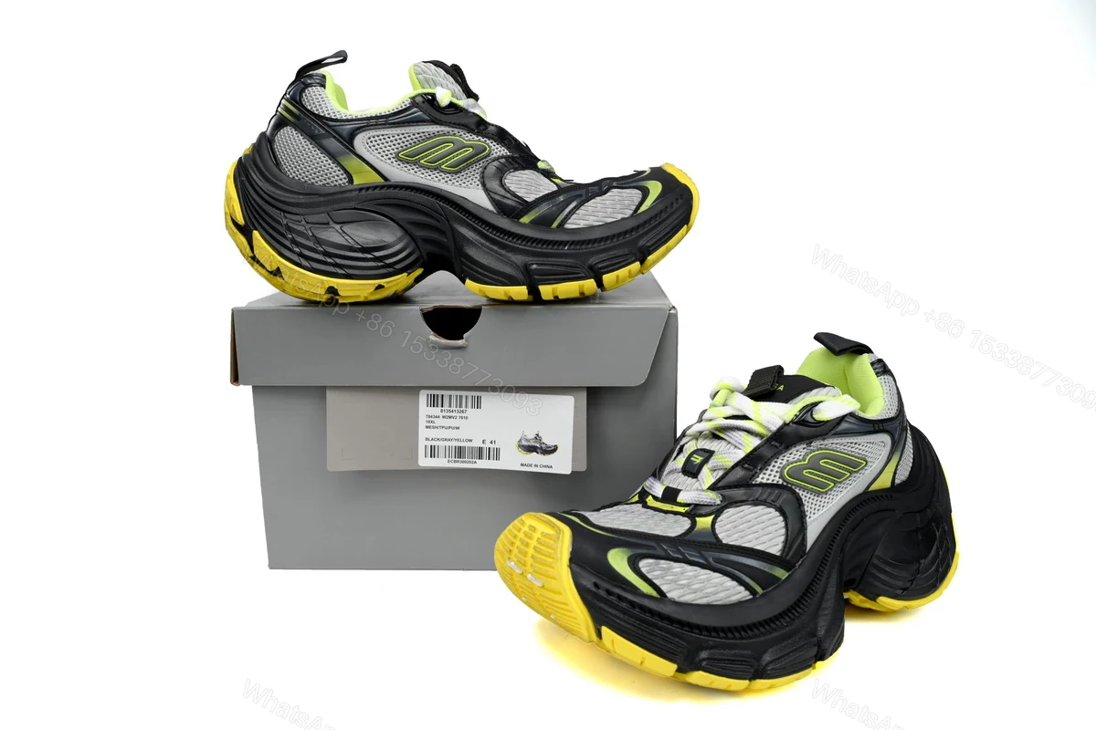 View 2 of Balenciaga 10 XL White Gray Black Gray Yellow 784342 W2MV2 7010