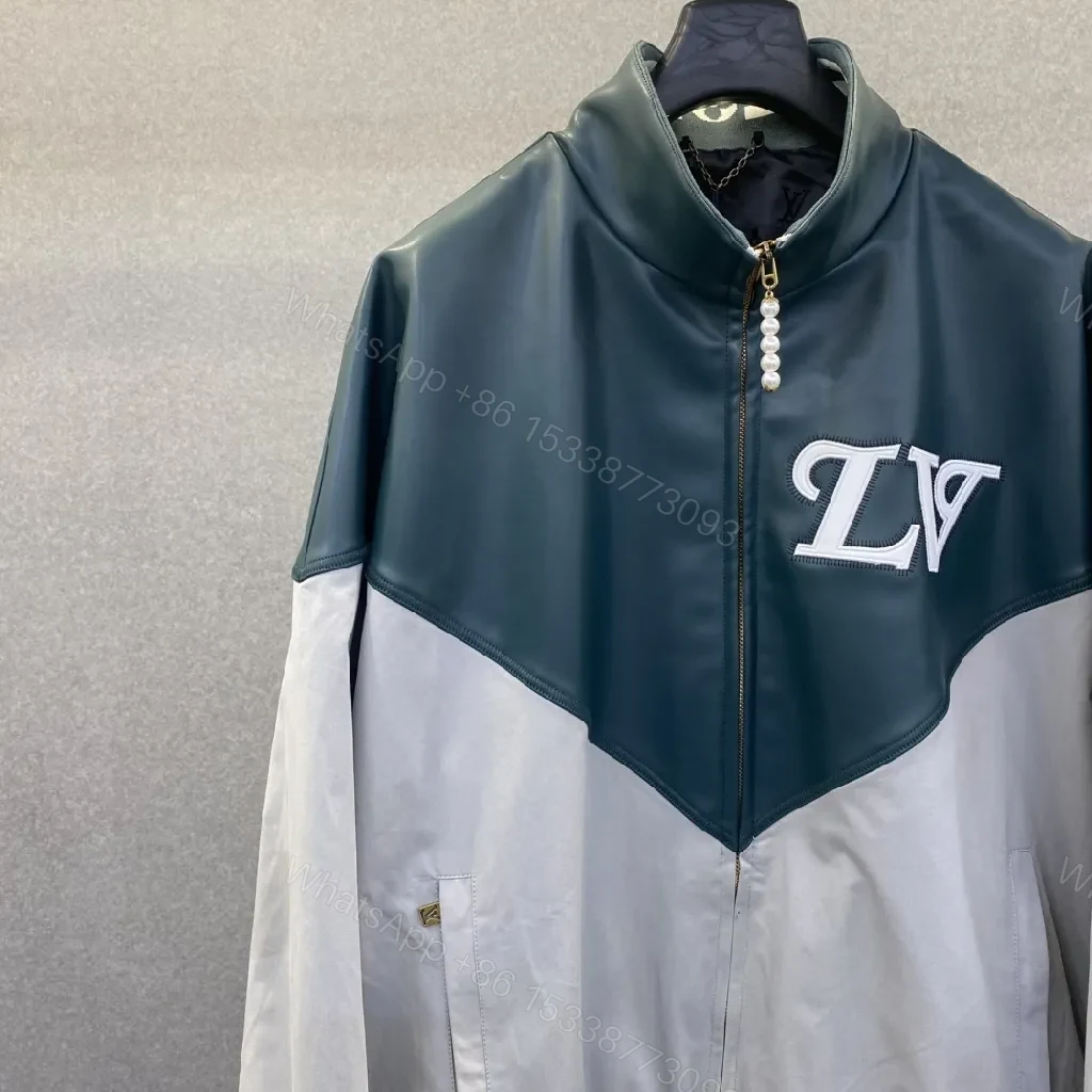 View 8 of Two-Tone Monogram Accent Jacket with LV Detail