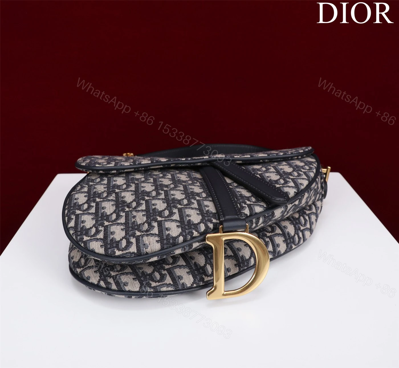 View 7 of Dior Saddle Saddle Canvas Handbag Super Quality Hand Embroidered 25.5x20x6cm
