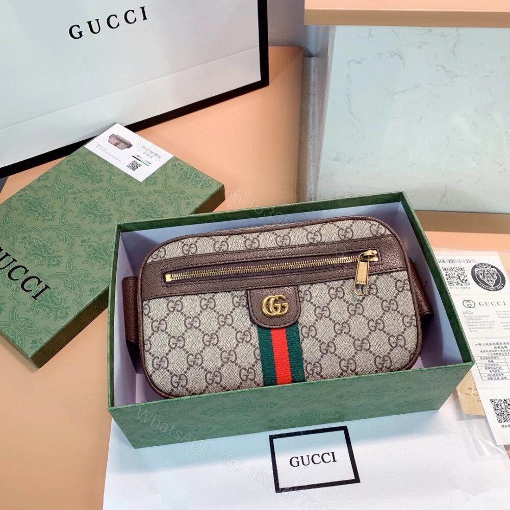 View 4 of Gucci GG Ophidia Belt Bag Brown 24Cm