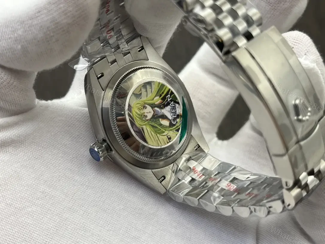 View 7 of Rolex Datejust 36 Stainless Steel Fluted Jubilee Purple Roman 178274-0088