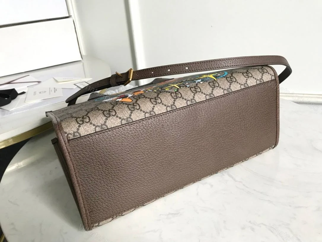 View 4 of Gucci Beige Canvas Donald Duck Tote Bag