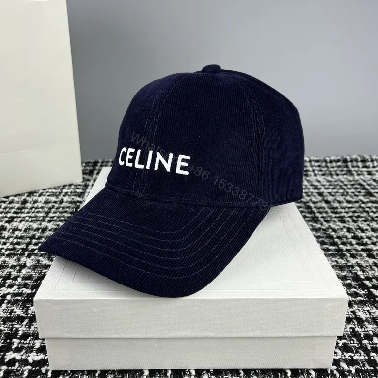 View 4 of Celine Corduroy-Crafted Cap: Minimalist Luxury Headwear