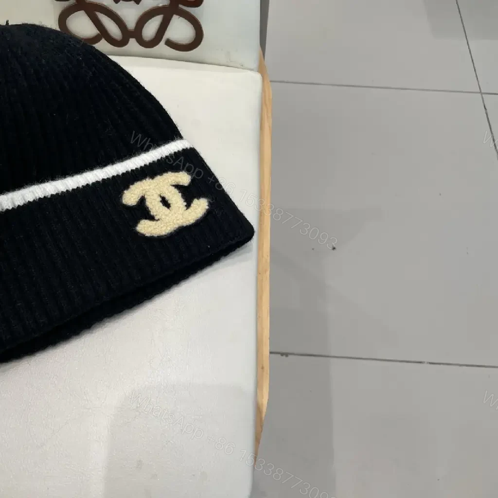View 6 of Black Knit Beanie — Luxe Logo, Everyday Comfort, One-Size