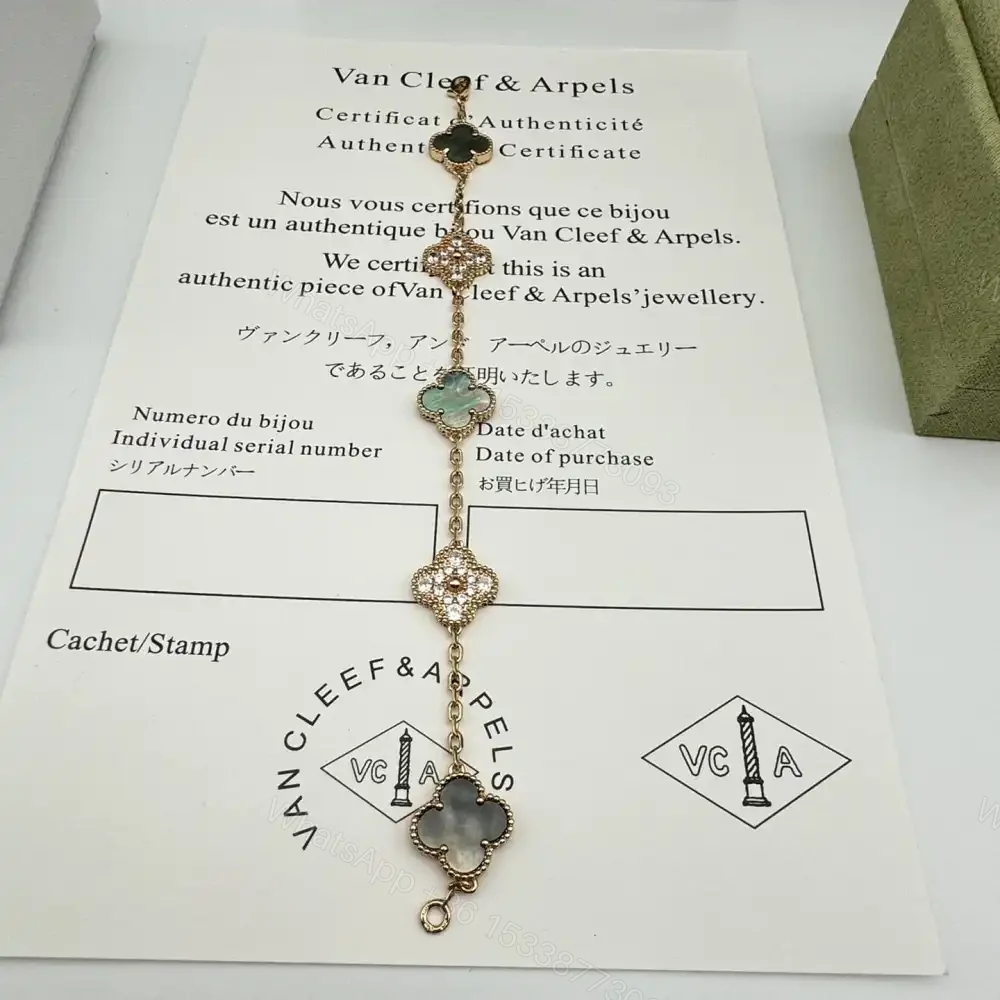 View 4 of 高仿首飾VanCleef&Arpels*RP2R100珍珠貝母玫瑰金手鏈