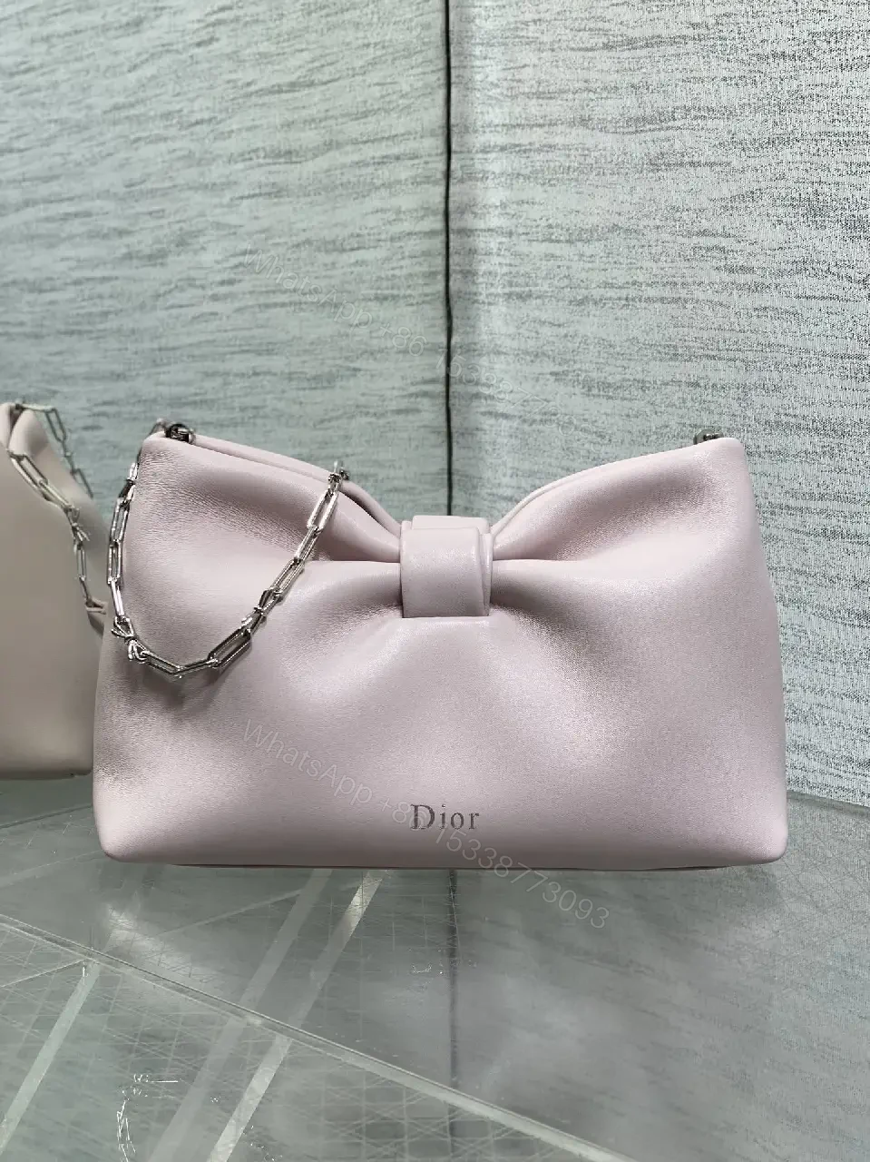 View 2 of Lavender Leather Bow Mini Bag – All-Day Elevation