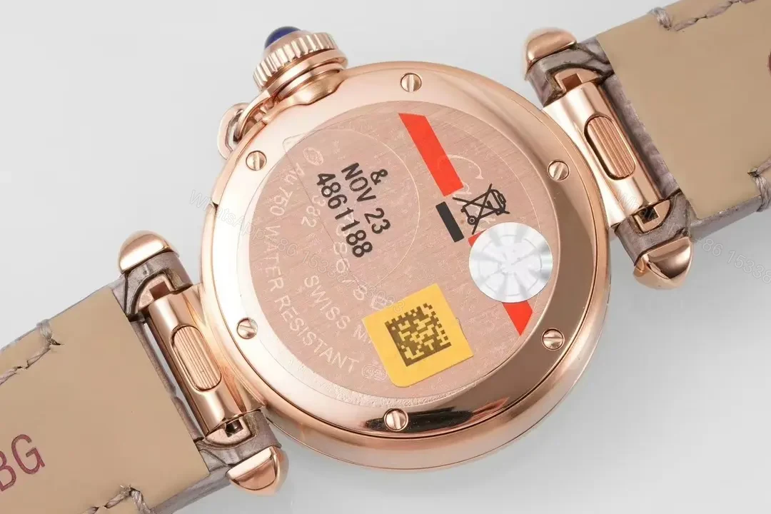View 5 of GF Factory Cartier Pasha de Cartier Women’s Watch, Rose Gold, 30mm, Leather Strap, QuickSwitch System