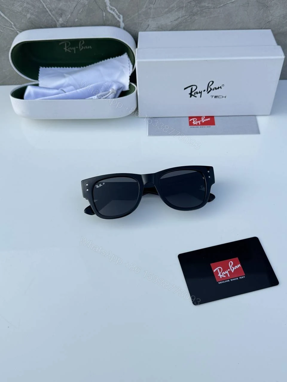 View 2 of First Copy Ray Ban 0840 Full Black Premium UV Protection Luxury Sunglasses