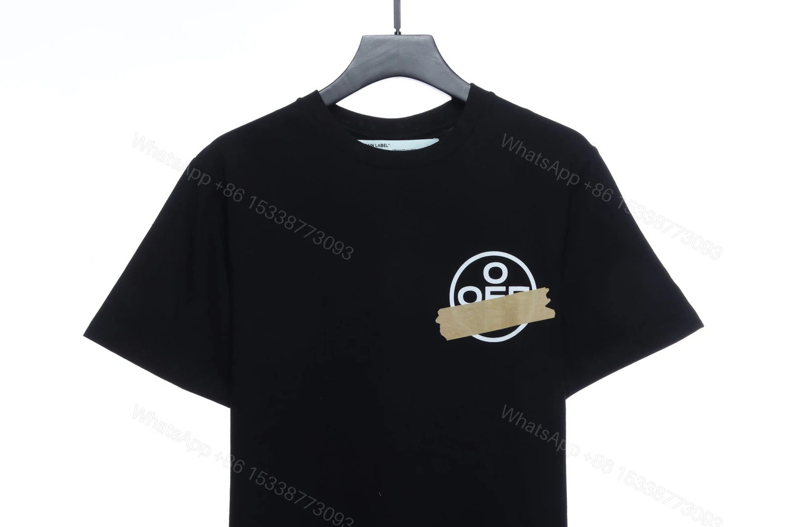 View 5 of Off-White Rubber Strip Arrow Printing Black T-Shirt