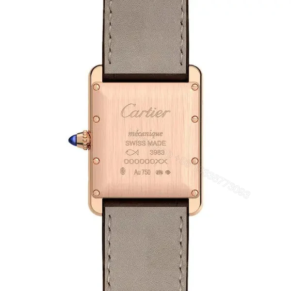 View 4 of Replica Cartier Tank Louis Cartier Women Automatic White Leather Watch WGTA0011