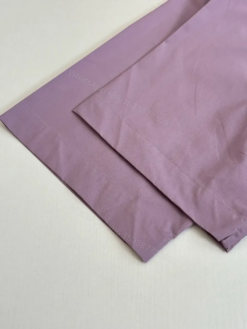 View 2 of Lavender Cotton-Blend Short-Sleeve Shirt with Logo