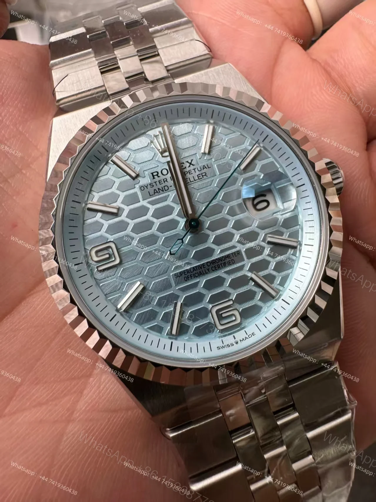 View 8 of Super Clone Rolex Land-Dweller M127336-0001 Blue Dial 7135 Movement 40mm