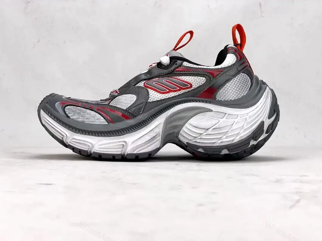 View 9 of BALENCIAGA MEN’S 10XL SNEAKER IN GREY/WHITE/RED – BB271