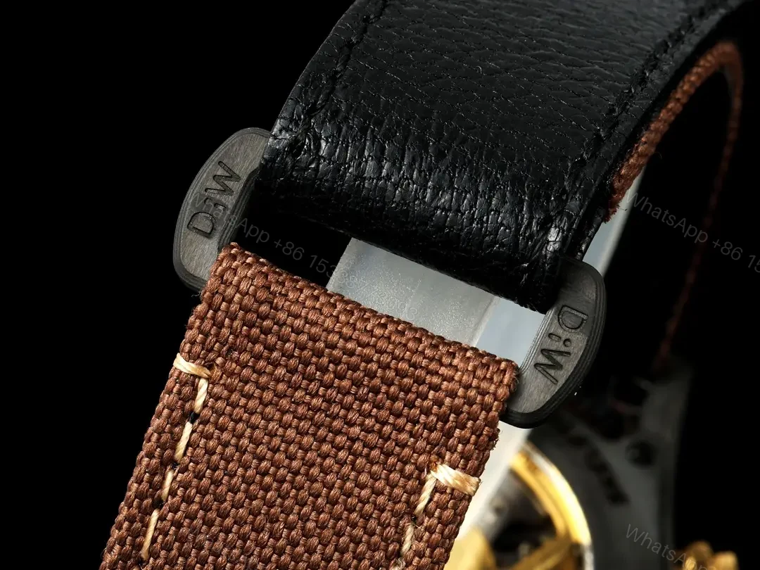 View 6 of Rolex Daytona 40mm Carbon Fiber Skeleton Dial Green Bezel Brown Strap Watch RLX-DAY-CARBON-40-GRN-BRN