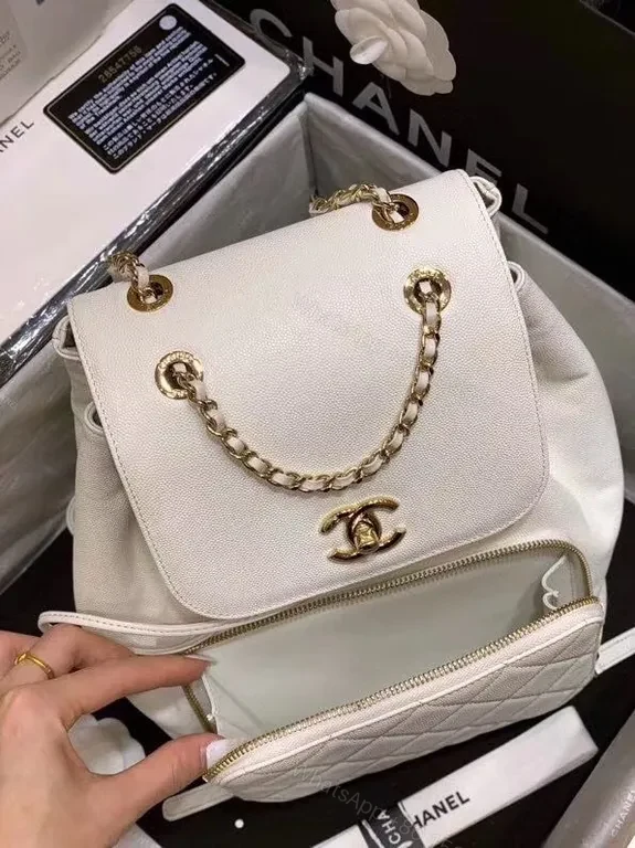 View 9 of Quilted Chanel-Inspired Backpack: Luxury Everyday Carry