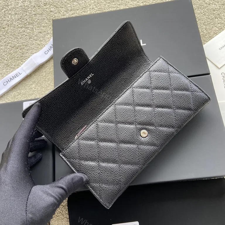 View 6 of Chic Quilted Wallet â€“ Black Leather, Chanel-Style Luxury