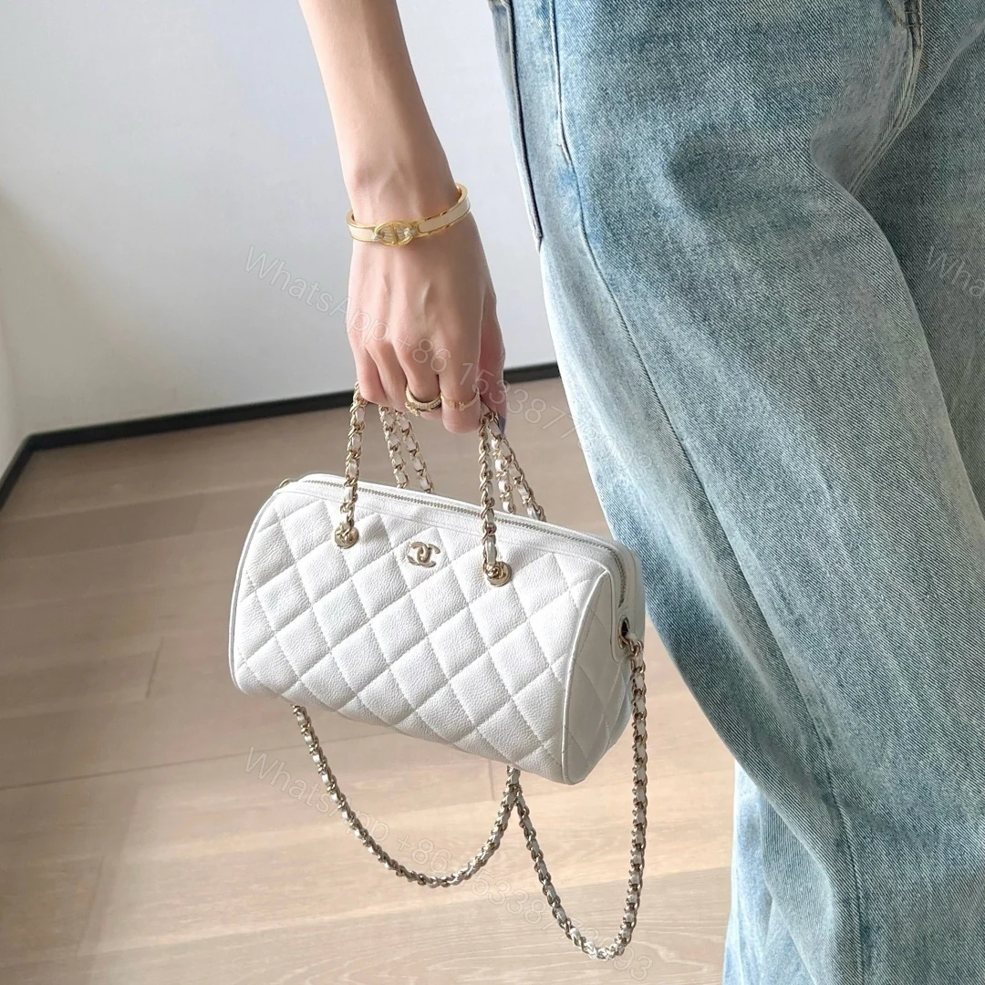 View 25 of 高仿Chanel*25P系列4385荔枝紋牛皮單肩包白色小號免檢版