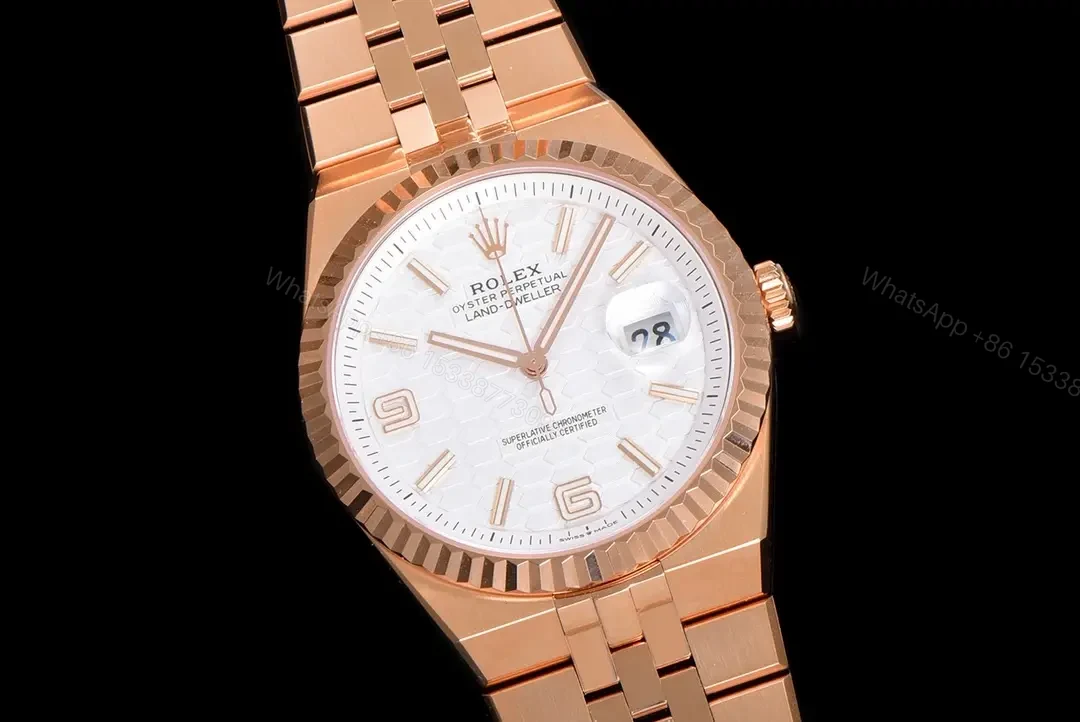 View 2 of Rolex Land-Dweller 36 Everose White Dial Flat Jubilee 127235-0001