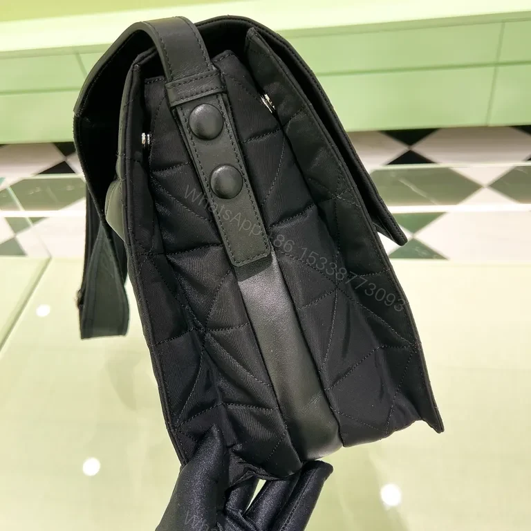 View 6 of Quilted Chic Compact Crossbody â€“ Water-Resistant, Black