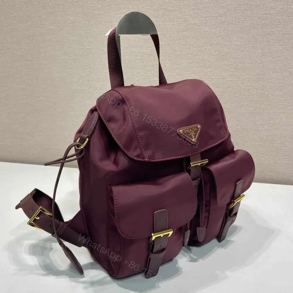 View 3 of 高仿Prada*RE-Nylon系列1BZ677雙肩包酒紅色小號免檢版