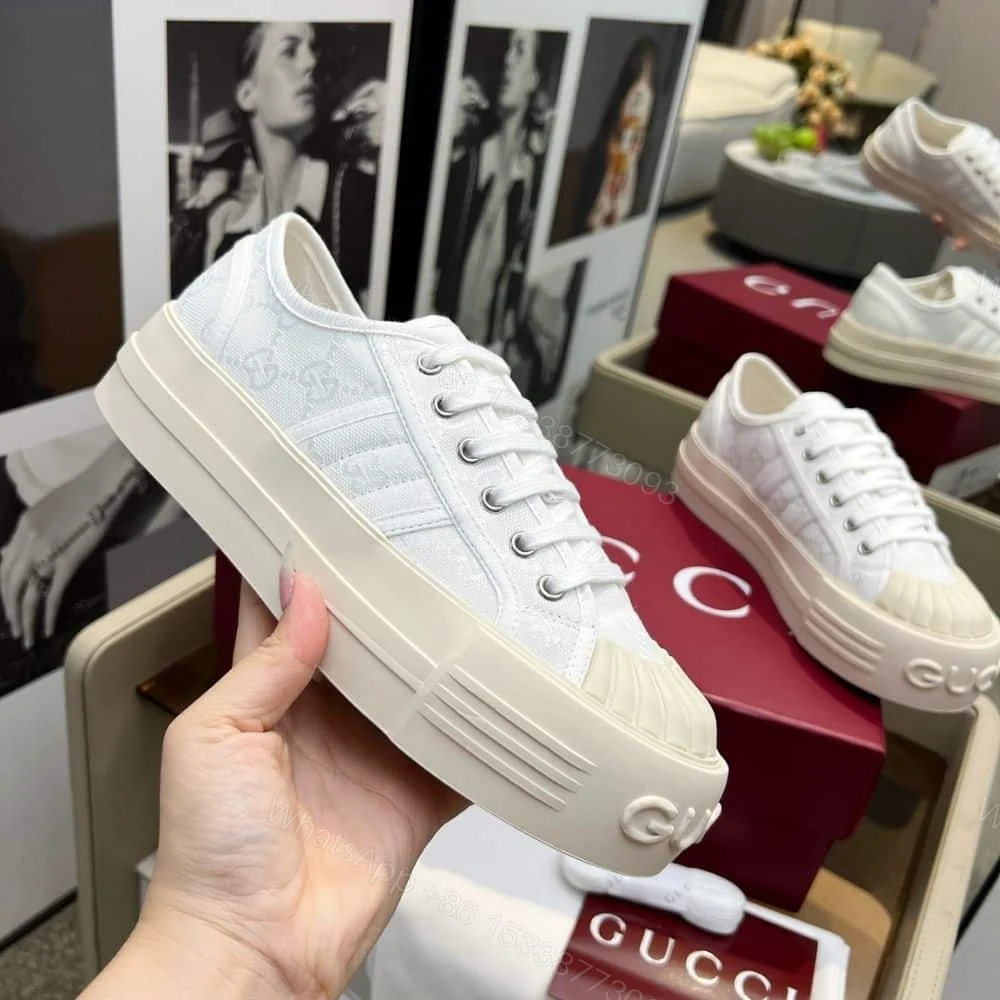 View 5 of GUCCI WOMEN CHUNKY SNEAKER WHITE 816879 FABZZ 9143