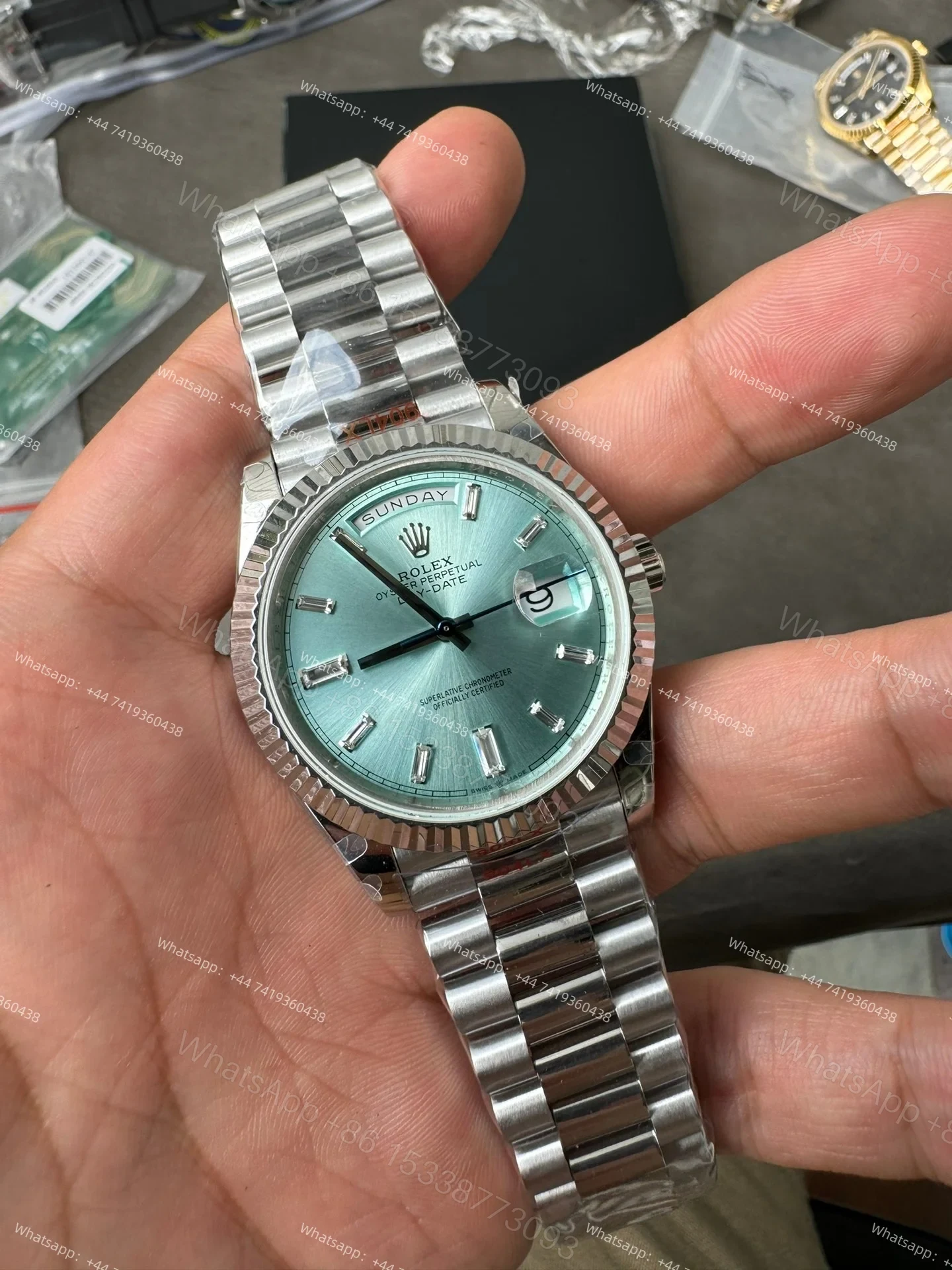Rolex Day-Date m228236-0006 1:1 Replica Ice-Blue Dial 40MM 3255 Movement Presidential Bracelet Super Clone Watch — view 1