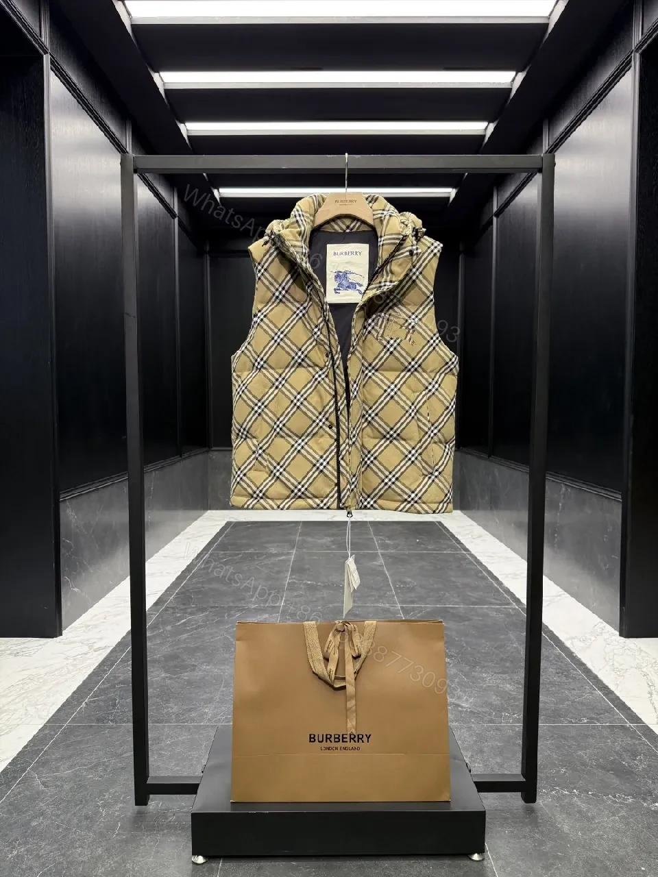 View 8 of Bold Checkered Insulation Vest: Modern Luxe Utility