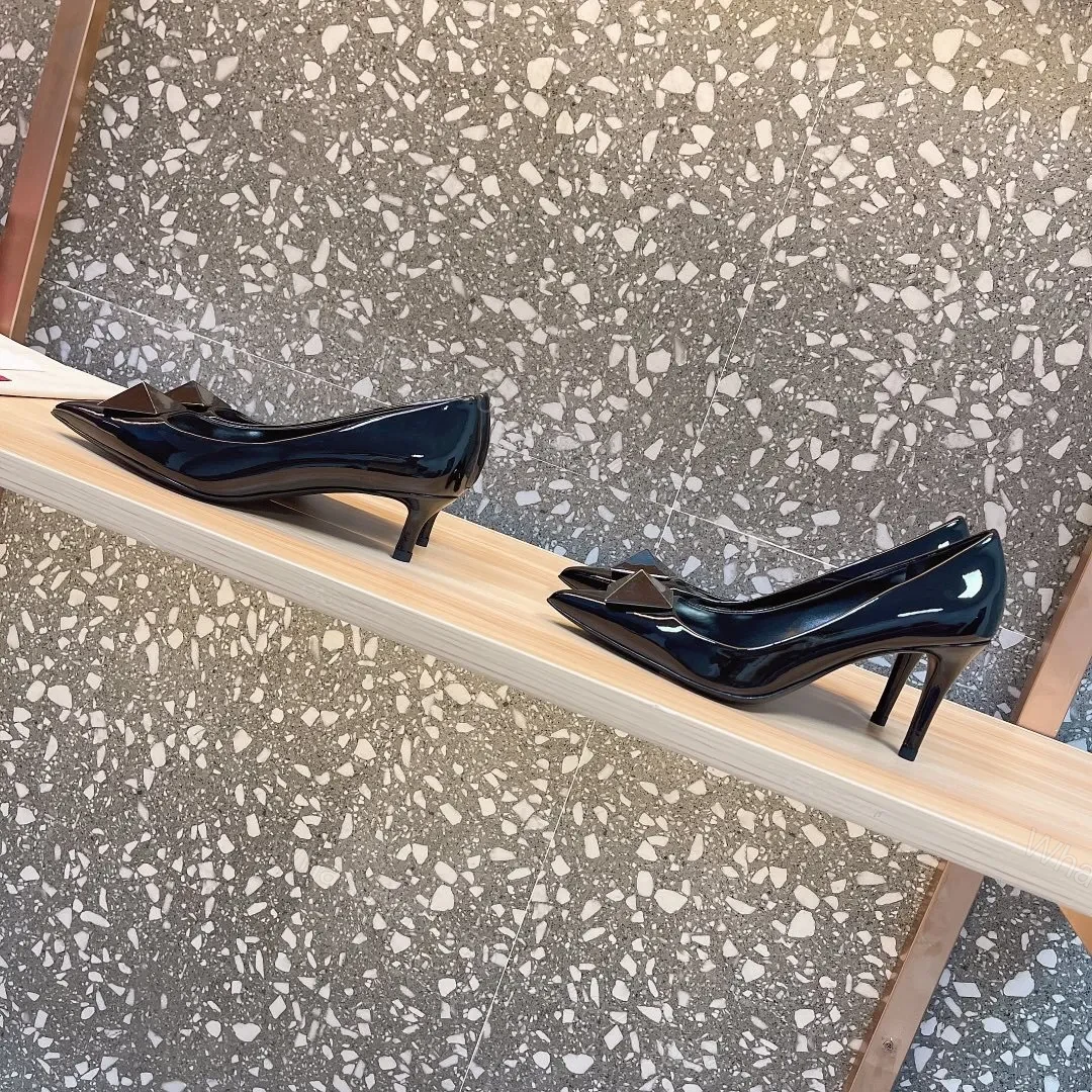 View 5 of Valentino Women Black Patent Leather Pumps